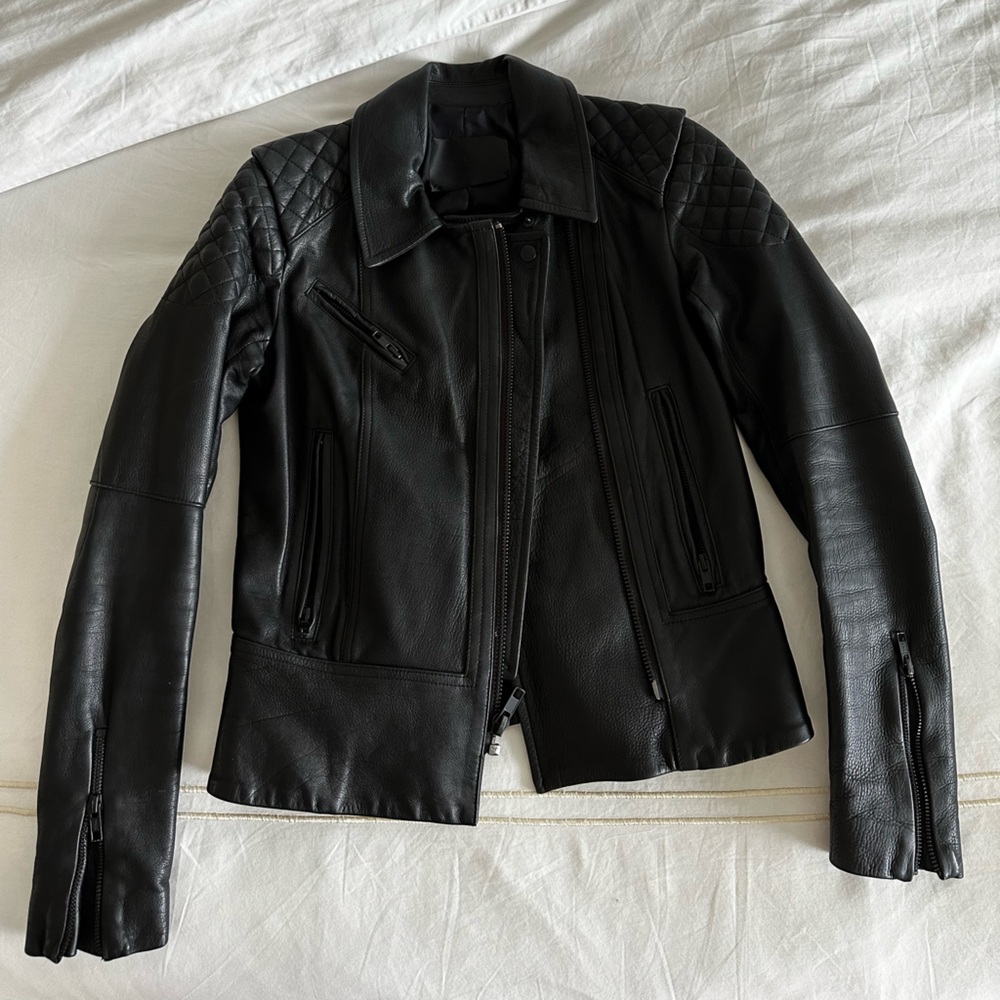 Barely worn Black A.L.C. leather jacket
